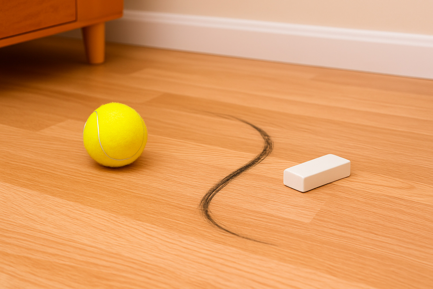 Эффективный способ избавиться от черных следов резиновых тапочек на линолеуме