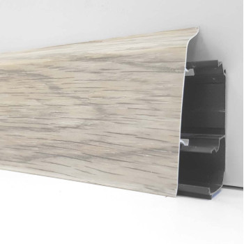 Плинтус напольный ПВХ DecorPlast Аруша светло-серый LL004