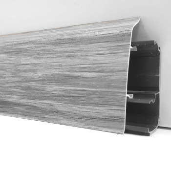 Плинтус напольный ПВХ DecorPlast Ива Серебристая LL007