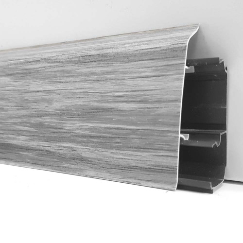 Плинтус напольный ПВХ DecorPlast Ива Серебристая LL007