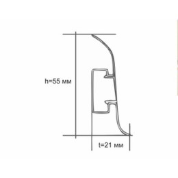 Плинтус SanFlex 590 Берёза дымчатая