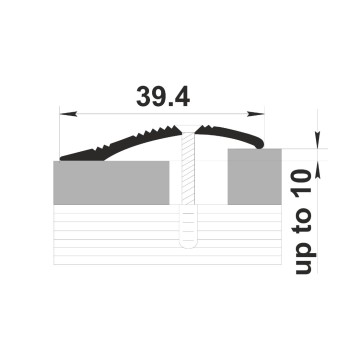Порог напольный алюминиевый С4 КД 135 см. сосна светлая