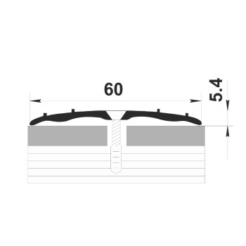 Порог напольный алюминиевый A60 анодированный 135 см.