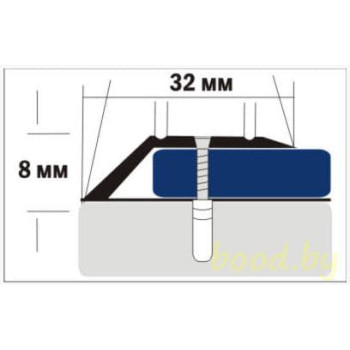 Порог напольный алюминиевый C2 анодированный 135 см.