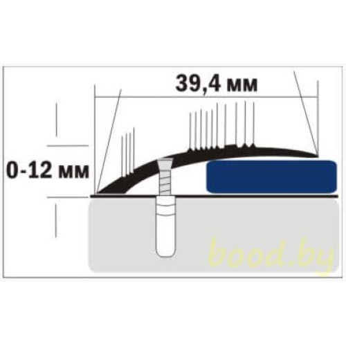 Порог напольный алюминиевый C4 анодированный 90 см.
