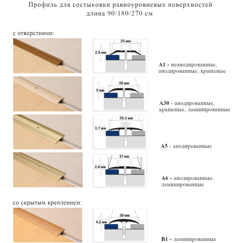 Порог ПЛАСТАЛ А30 Л 180 дуб медовый