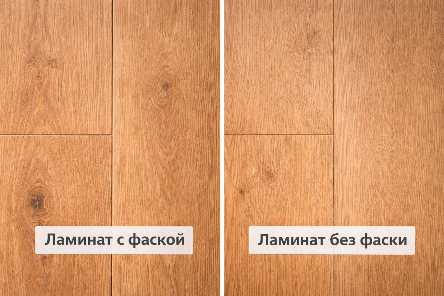 Ламинат с фаской или без фаски — что лучше и в чём разница