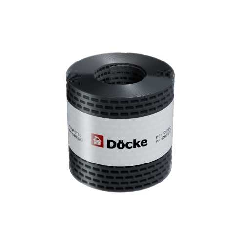 Лента вентиляционная карнизная полипропилен DOCKE 100х5000 черная