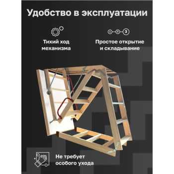 Чердачная лестница Docke PREMIUM TERMO LONG 70х120х363