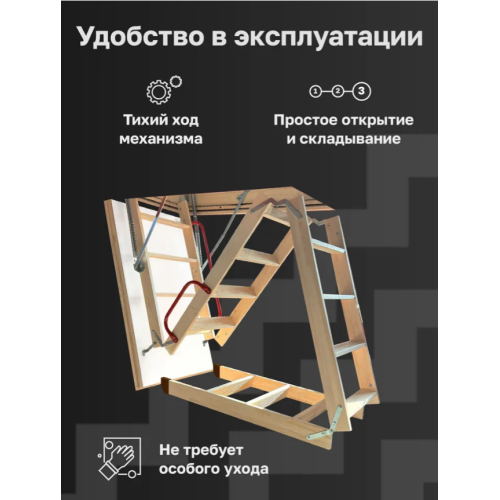 Чердачная лестница Docke PREMIUM TERMO LONG 70х120х363