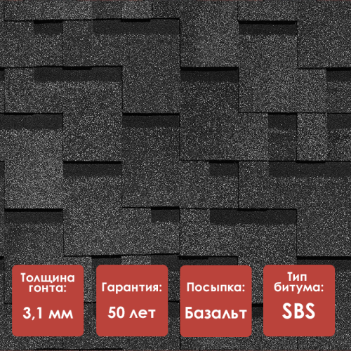 Гибкая черепица Docke PIE PREMIUM ГЕНУЯ Ежевика