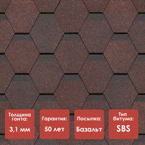 Гибкая черепица Docke PIE PREMIUM ШЕФФИЛД Бисквит