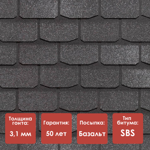Гибкая черепица Docke PIE PREMIUM ЖЕНЕВА Фладен
