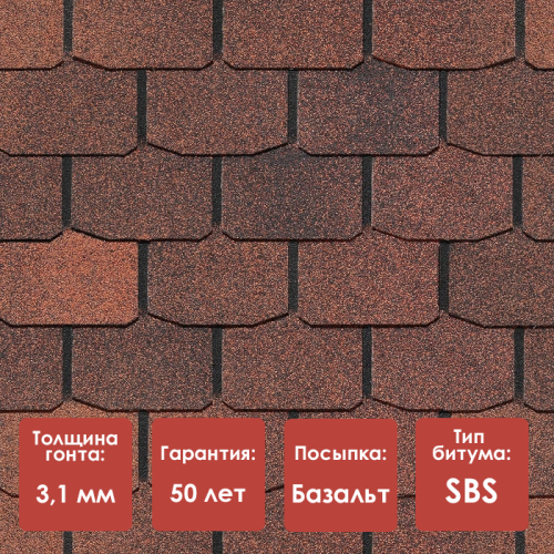 Гибкая черепица Docke PIE PREMIUM ЦЮРИХ Кофе