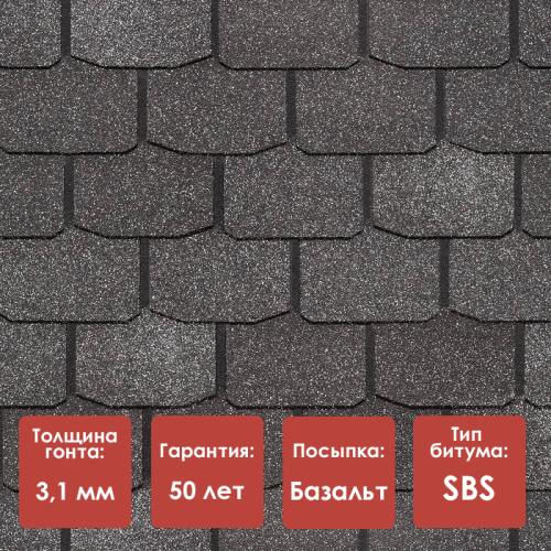 Гибкая черепица Docke PIE PREMIUM ЦЮРИХ Фладен