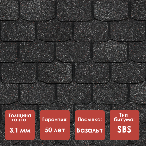 Гибкая черепица Docke PIE PREMIUM ЦЮРИХ Ежевика