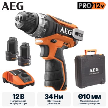 Дрель-шуруповерт аккумуляторная AEG BS12C2LI-202C