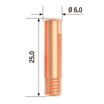 Контактный наконечник Fubag M6х25 мм ECU D =0.6 мм (10 шт.)