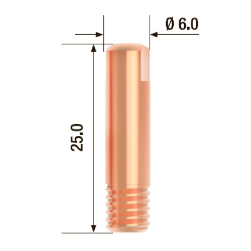 Контактный наконечник Fubag M6х25 мм ECU D =0.6 мм (10 шт.)