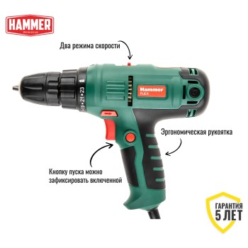 Шуруповерт сетевой Hammer Flex DRL420А