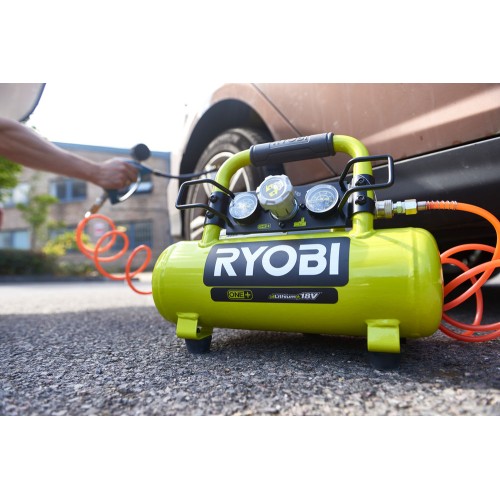 Компрессор безмасляный коаксиальный аккумуляторный RYOBI R18AC-0 (без батареи) система ONE +