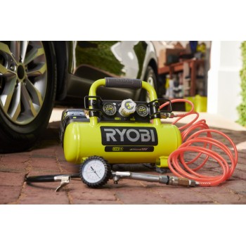 Компрессор безмасляный коаксиальный аккумуляторный RYOBI R18AC-0 (без батареи) система ONE +