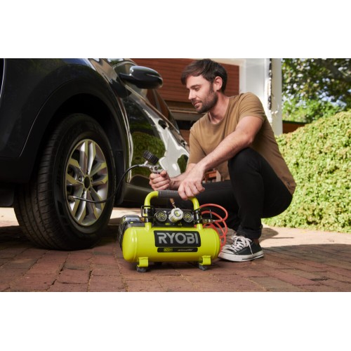 Компрессор безмасляный коаксиальный аккумуляторный RYOBI R18AC-0 (без батареи) система ONE +