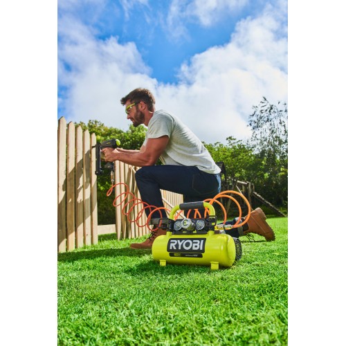 Компрессор безмасляный коаксиальный аккумуляторный RYOBI R18AC-0 (без батареи) система ONE +