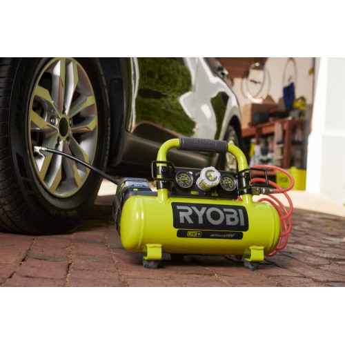 Компрессор безмасляный коаксиальный аккумуляторный RYOBI R18AC-0 (без батареи) система ONE +