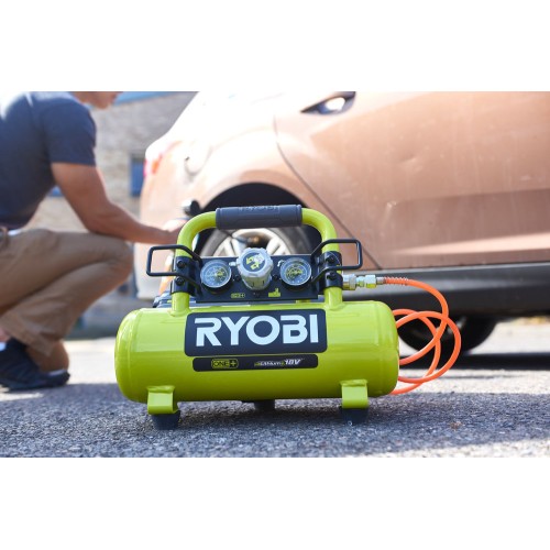 Компрессор безмасляный коаксиальный аккумуляторный RYOBI R18AC-0 (без батареи) система ONE +