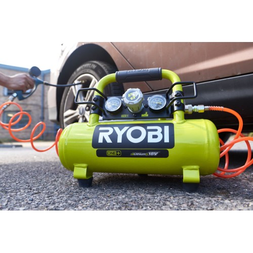 Компрессор безмасляный коаксиальный аккумуляторный RYOBI R18AC-0 (без батареи) система ONE +