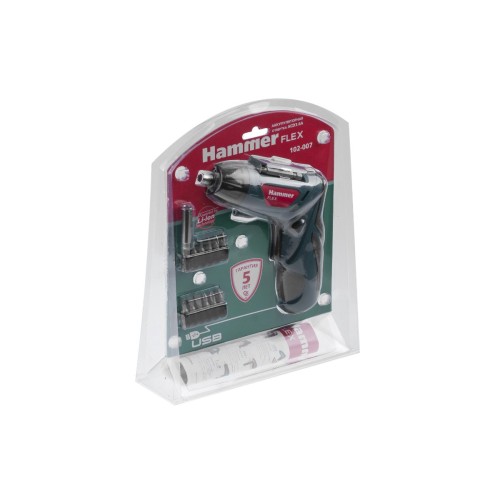 Отвертка аккумуляторная Hammer ACD3.6A с набором бит