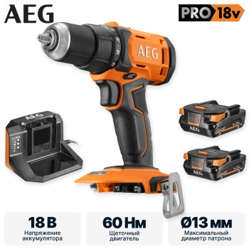 Дрель-шуруповерт аккумуляторная AEG BS18G4-202C