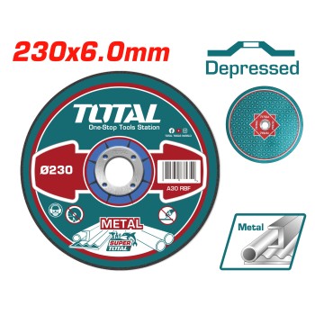 Круг шлифовальный 230x6,0x22,2 мм по металлу TOTAL TAC2232301
