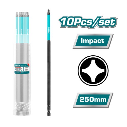 Бита ударная PH2 250 мм TOTAL TACIM16PH2103 (10 шт)