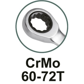 Набор ключей комбинированных с трещоткой TOTAL THT102RK061 (6 шт)