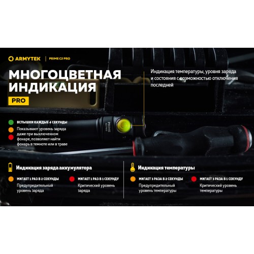 Фонарь Armytek Prime C2 Pro Magnet USB Теплый