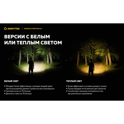 Фонарь Armytek Wizard C2 Pro Max Magnet USB LR