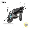 Перфоратор аккумуляторный TESLA TD18DC