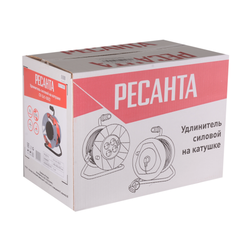 Удлинитель силовой на катушке Ресанта СУ-2х1-50/2