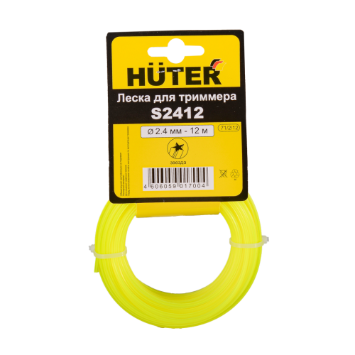 Леска (2.4 мм, 12 м, звезда) Huter S2412