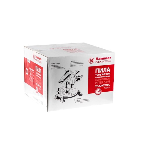 Пила торцовочная комбинированная ( + распиловочный стол) Hammer Flex STL1200/210C