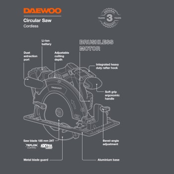 Пила циркулярная аккумуляторная DAEWOO DAS 1821Li SET