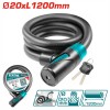 Замок велосипедный 20X1200 мм TOTAL TBK12012