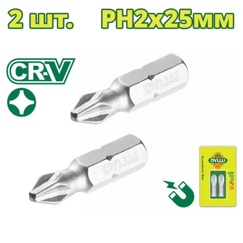 Бита PH2 25 мм DYLLU DTSV1K12 (2 шт.)