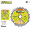 Диск пильный 235x25,4 мм 40 зубьев по дереву DYLLU DTTC1K07
