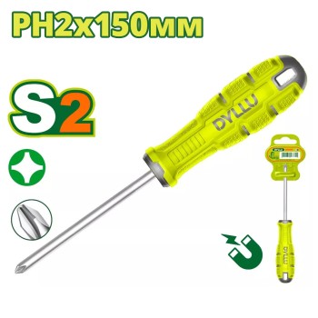 Отвертка крестовая PH2x150 мм DYLLU DTSDB226