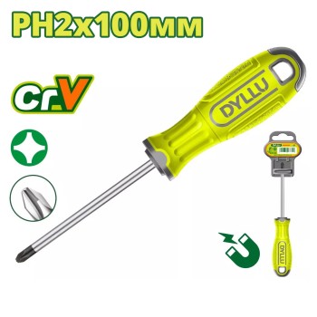 Отвертка крестовая PH2x100мм DYLLU DTSD2224