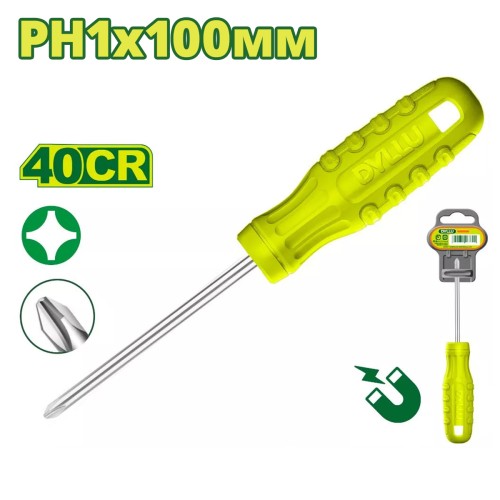 Отвертка крестовая PH1x100мм DYLLU DTSD4914