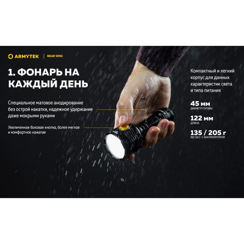 Фонарь Armytek Bear WRG